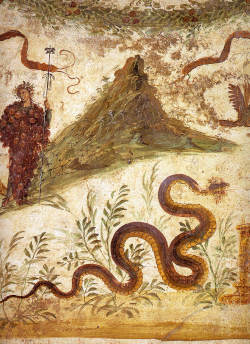 Wall Painting of Mt. Vesuvius at Casa del Centenario, Pompeii, Italy